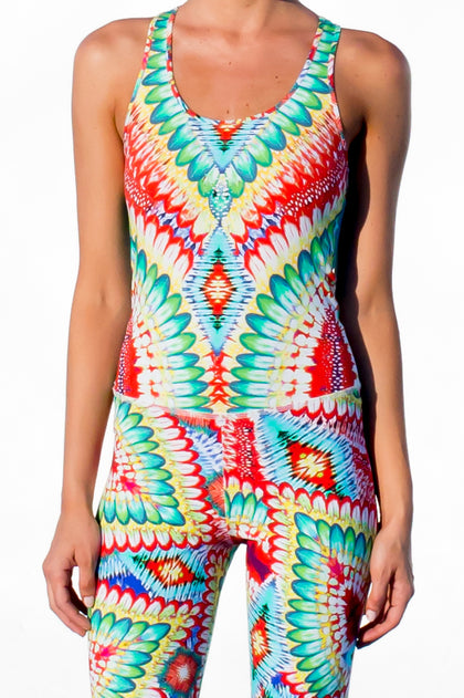 WILD HEART - Racerback Cutout Leotard • Multicolor