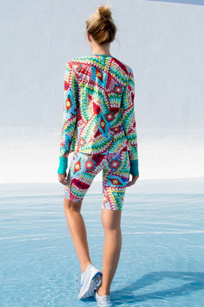 WILD HEART - Fitted Zip Jacket & Mixed Waistband Capri • Multicolor