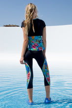 INKED BABE - Relaxed Fit Mesh Panel Tee & Mesh Panel Capri • Multicolor