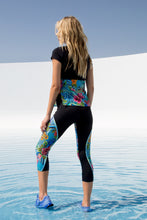 INKED BABE - Relaxed Fit Mesh Panel Tee & Mesh Panel Capri • Multicolor