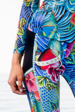 INKED BABE - Long Sleeve Inked Top & Mesh Panel Capri • Multicolor