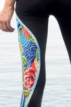 INKED BABE - Long Sleeve Inked Top & Mesh Panel Capri • Multicolor