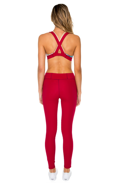AZUCAR - Gold Crossback Sports Bra & Pintucked Knee Legging • Multicolor