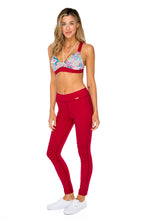 AZUCAR - Gold Crossback Sports Bra & Pintucked Knee Legging • Multicolor