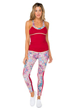 AZUCAR - Inner Top Cross Back Tank Top & Gold Trimmed Legging • Multicolor