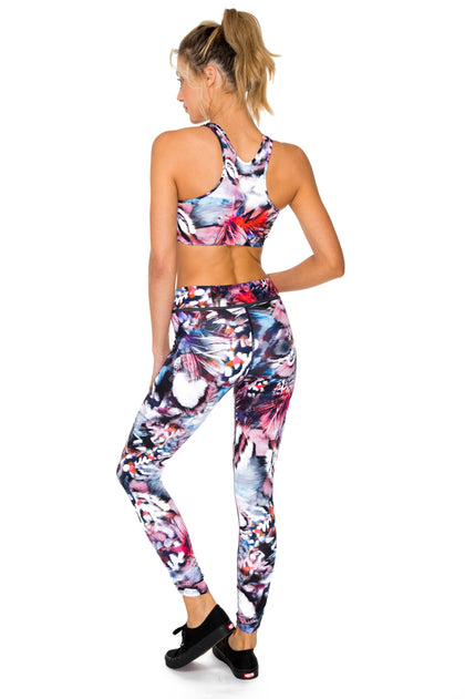 CIENFUEGOS - Grommet T Back Sports Bra & Skinny Legging • Multicolor
