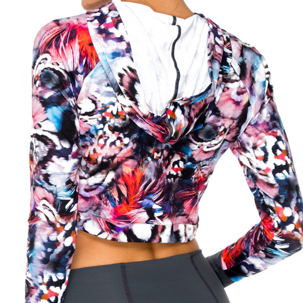 CIENFUEGOS - Grommet Cropped Hoodie Jacket