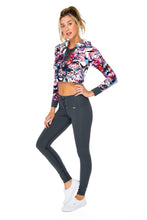 CIENFUEGOS - Grommet Cropped Hoodie Jacket & Grommet Center Legging • Multicolor