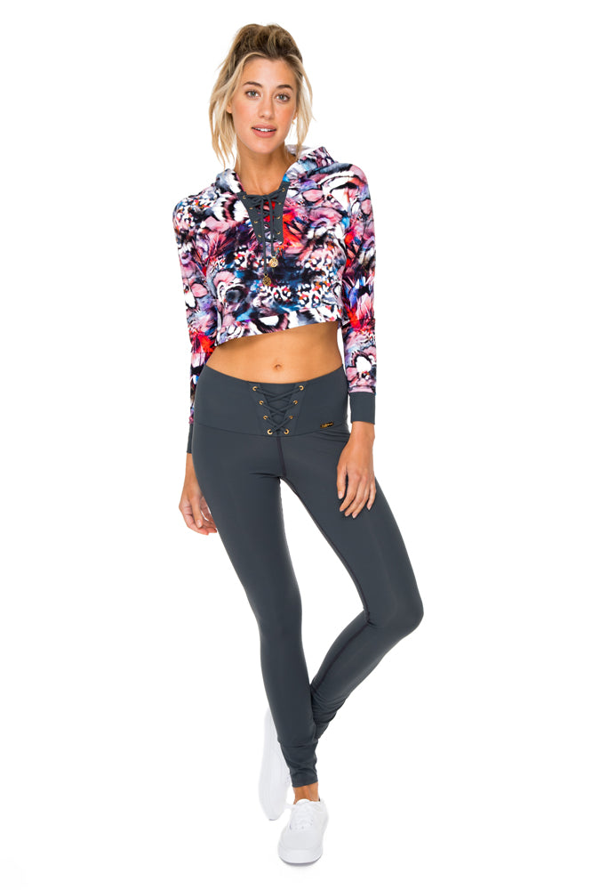 CIENFUEGOS - Grommet Cropped Hoodie Jacket & Grommet Center Legging • Multicolor