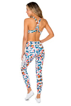 VIA BLANCA - Crossback Sports Bra & Laced Panel Skinny Legging • Multicolor