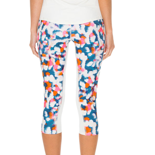 VIA BLANCA - Stripe Panel Inner Thigh Capri Legging