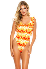 FLAME OF LOVE - Tank Open Sides Thong One Piece Bodysuit • White