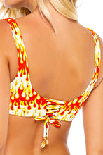 FLAME OF LOVE - Open Front Bralette & Seamless String Brazilian Tie Side • White