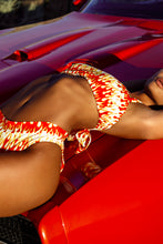 FLAME OF LOVE - Free Form Bandeau & High Leg Banded Waist Bottom • White