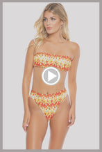 FLAME OF LOVE - Free Form Bandeau & High Leg Banded Waist Bottom • White