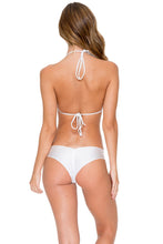 COSITA BUENA - Wavy Triangle Top & Wavy Brazilian Ruched Back Bottom • White