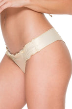 COSITA BUENA - Wavy Triangle Top & Wavy Brazilian Ruched Back Bottom • Gold Rush