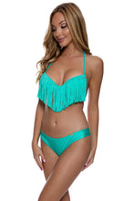 COSITA BUENA - Plunge Push Up Fringe Underwire Top & Sassy Cheeks Bottom • Sexy Siren