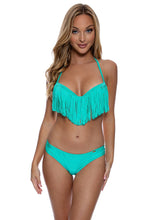 COSITA BUENA - Plunge Push Up Fringe Underwire Top & Sassy Cheeks Bottom • Sexy Siren