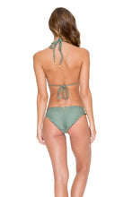 COSITA BUENA - Zig Zag Knotted Cut Out Triangle Top & Seamless Ruched Back Full Bottom • Army