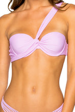 COSITA BUENA - Fama Multi Way Underwire Bandeau & Strappy Brazilian Ruched Back Bottom • Lavanda