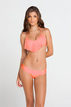 COSITA BUENA - Fringe Scoop Halter Top & Wavy Brazilian Ruched Back Bottom • Hot Mess