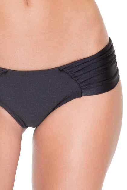 COSITA BUENA - Molded Push Up Bandeau Halter & Scrunch Panty Ruched Back • Black