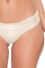 COSITA BUENA - Molded Push Up Bandeau Halter & Scrunch Panty Ruched Back • Gold Rush