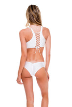 COSITA BUENA - High Neck Sporty Bra & Scrunch Panty Ruched Back • White