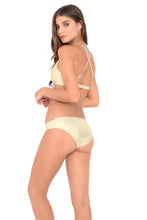 COSITA BUENA - Criss Cross Back Bra Top & Reversible Seamless Full Bottom • Gold Rush