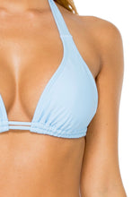 COSITA BUENA - Halter Triangle Top & Full Ruched Back Bottom • Cielo