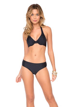 COSITA BUENA - Underwire Halter Top & Luxe Full Coverage Bottom • Black