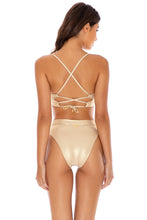 COSITA BUENA - Underwire Top & High Leg Banded Waist Bottom • Gold Rush