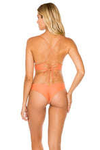 COSITA BUENA - Cross Back Bustier Top & Drawstring Ruched Brazilian Bottom • Azafran