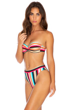 GOLDMINE - Underwire Push Up Bandeau Top & High Leg Banded Waist Bottom • Multicolor