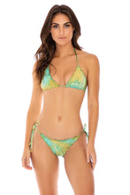 OFF DUTY MERMAID - Wavy Triangle Top & Wavy Ruched Back Tie Side Bottom • Multicolor