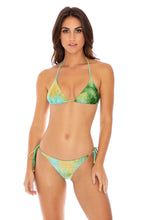 OFF DUTY MERMAID - Triangle Top & Wavy Ruched Back Tie Side Bottom • Multicolor