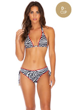 JUNGLE QUEEN - Triangle Halter Top & Drawstring Side Full Bottom • Perla