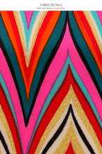 RULE BREAKER - Triangle Top & Wavy Ruched Back Tie Side Bottom • Multicolor