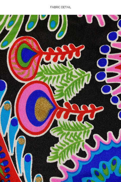 FEATHER LOVE - Twist Bandeau Top & High Leg Brazilian Bottom • Multicolor