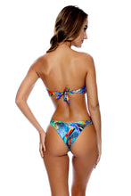 AGUA DE FUEGO - Multi Strings Bandeau Top & Multi Strings  Ruched Back Bottom • Multicolor