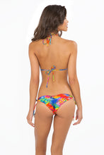 MUNDO DE COLORES - Wavy Triangle Top & Wavy Ruched Back Brazilian Tie Side Bottom • Multicolor