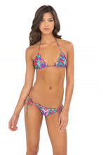 BESOS DE SAL - Wavy Triangle Top & Wavy Ruched Back Brazilian Tie Side Bottom • Multicolor