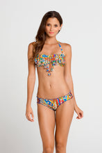 SAMBA CARACOL - Tassels Bandeau Top & Full Ruched Back Bottom • Multicolor