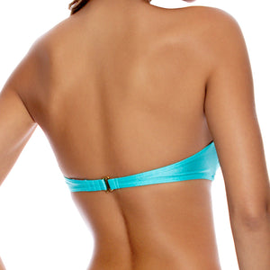 SI SOY SIRENA - Scalloped Underwire Push Up Bandeau Top