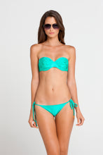 SI SOY SIRENA - Scalloped Underwire Push Up Bandeau Top & Scalloped Back Tie Side Ruched Full Bottom • Sexy Siren