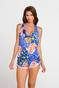 SPANISH LULLABY - T Back Romper • Multicolor