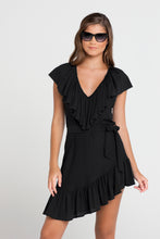 COSITA BUENA - Unwrap Me Mini Dress • Black