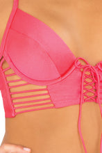 VERANO DE RUMBA - Something Sexy Underwire Corset & Strappy Cut Out Tiny Bottom • Bombshell Red