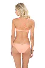 VERANO DE RUMBA - Multi Cross Strap Bra Top & Strappy Front Side Moderate Bottom • Miami Peach